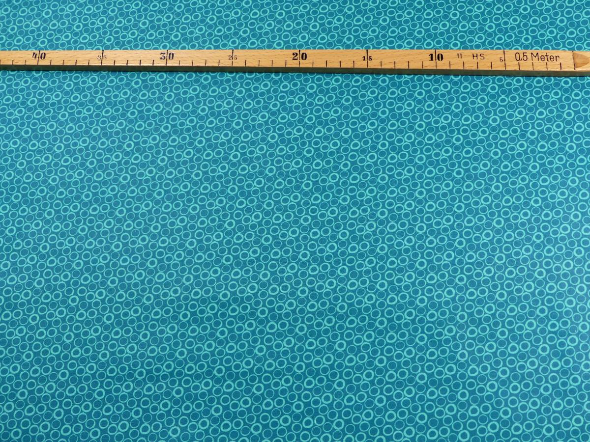 Basic Ton in Ton petrol Patchworkstoff Benartex mit Maß